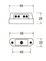 LED-Kennzeichenbeleuchtung "Zest" E-geprüft chrom Alu Schraubenabstand 45mm LED-Kennzeichenbeleuchtung "Zest" E-geprüft chrom Alu Schraubenabstand 45mm
