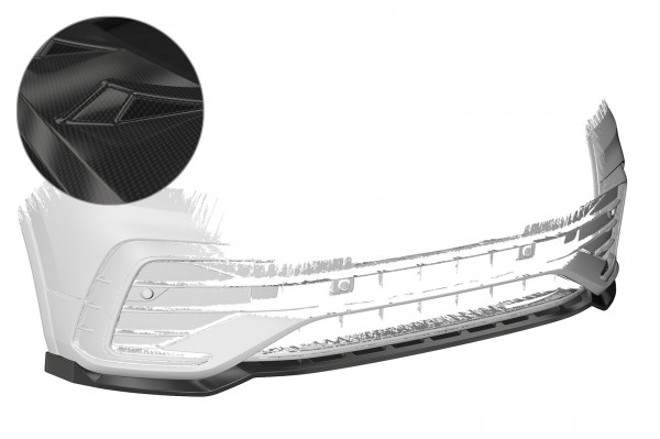 Cup-Spoilerlippe mit ABE für VW Tiguan II (Typ AD1) R-Line CSL475 Schwarz Strukturiert