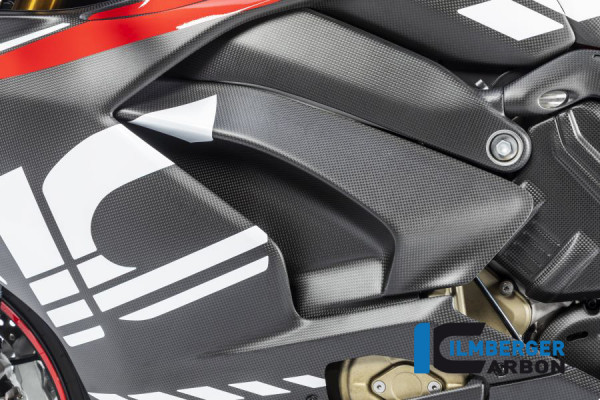 Ilmberger Carbon Abdeckung unterm Rahmen links matt für Ducati Panigale V4 / V4S ab 2018