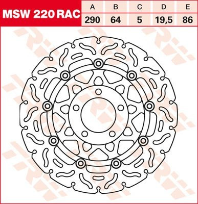 Bremsscheibe schwimmend MSW220RAC
