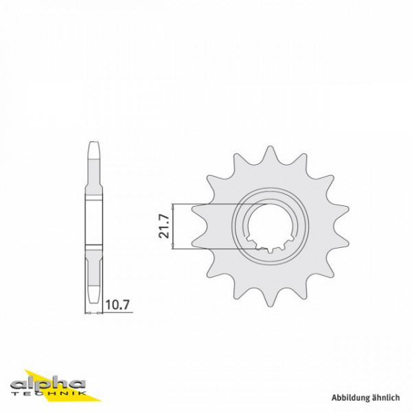 Ritzel 16 Zähne Teilung 530