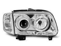 Scheinwerfer Angel Eyes chrom passend für VW Polo 6N2 10.99–10.01 Scheinwerfer Angel Eyes chrom passend für VW Polo 6N2 10.99–10.01