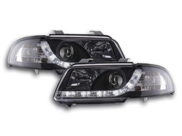Scheinwerfer Set Daylight LED Tagfahrlicht Audi A4 B5 8D 99-01 schwarz