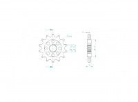 Ritzel 15 Zähne Teilung 520 passend für Zontes Modelle Ritzel 15 Zähne Teilung 520 passend für Zontes Modelle