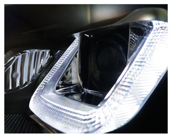 LED Tagfahrlicht-Upgrade-Scheinwerfer VW Golf 6 VI im GTI / R32 DESIGN 08-13 schwarz