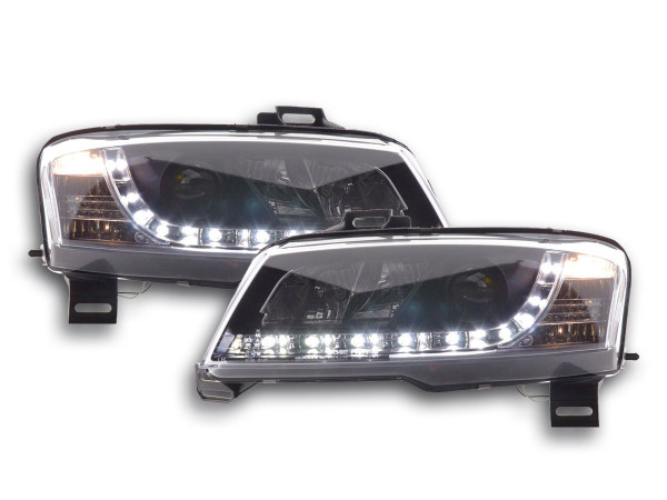 Scheinwerfer Set Daylight LED TFL-Optik Fiat Stilo 3-trg. Typ 192 01-07 schwarz