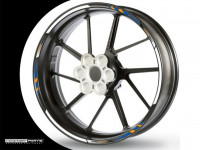 Felgenrandaufkleber GP Race weiß-blau-gold für 17 Zoll Felgenrandaufkleber GP Race weiß-blau-gold für 17 Zoll