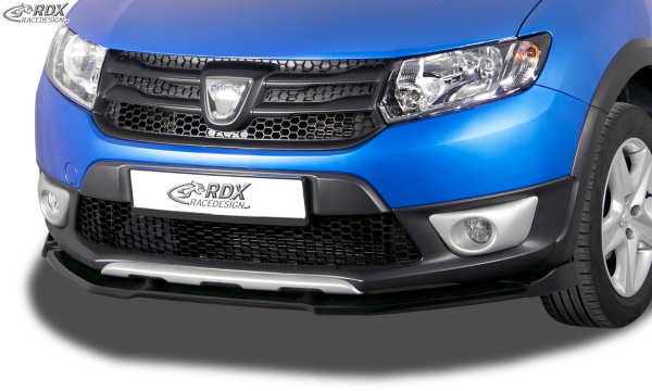 RDX Frontspoiler VARIO-X für DACIA Sandero 2 Stepway Frontlippe Front Ansatz Vorne Spoilerlippe