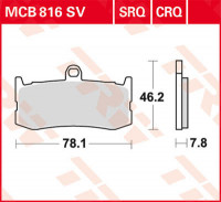 TRW Lucas Racingbelag MCB816SRQ SRQ High Performance TRW Lucas Racingbelag MCB816SRQ SRQ High Performance