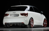 Rieger Heckeinsatz carbon look für Audi A1 (8X) 5-tür. (Sportback) 08.10-12.14 (bis Facelift) Ausführung: Schwarz matt