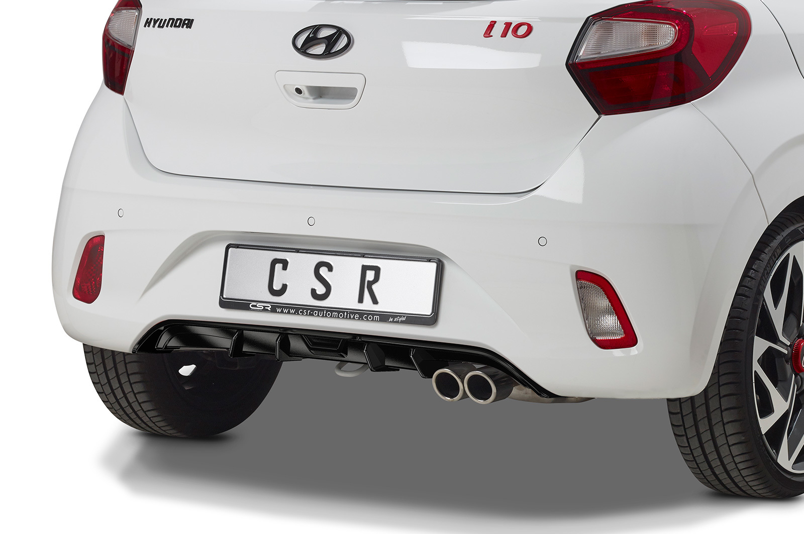 Heckansatz für Hyundai I10 3. Generation HA280 Schwarz Strukturiert ...