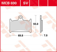 TRW Scheibenbremsbeläge MCB690SV passend für Suzuki TRW Scheibenbremsbeläge MCB690SV passend für Suzuki