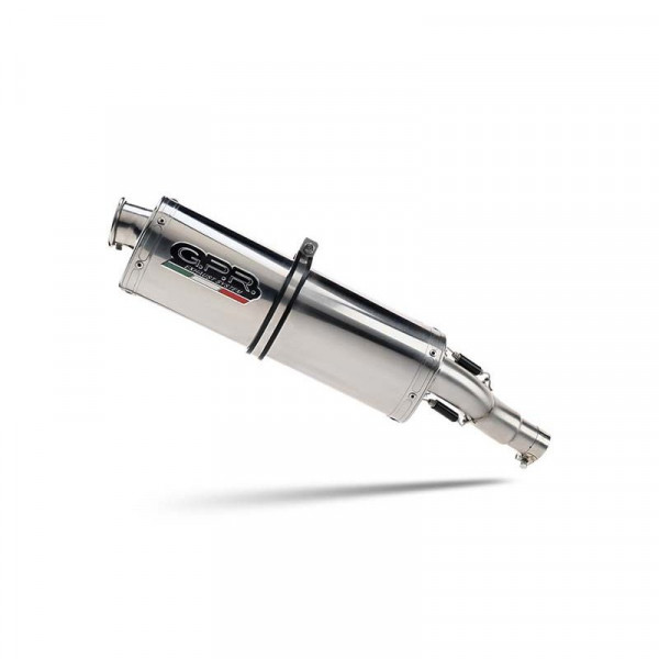 Kawasaki ER 5 1996-2006, Trioval, Homologated legal slip-on exhaust including removable db killer an