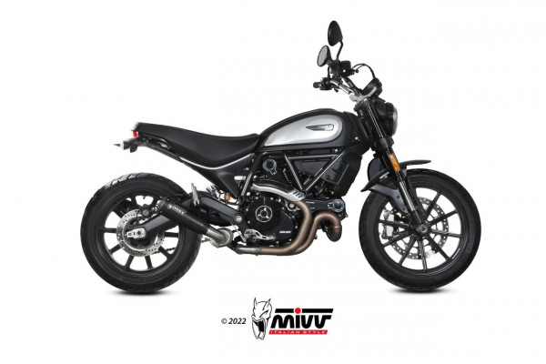 MIVV X-M1 Edelstahl Schwarz Inkl. Kat Ducati Scrambler 800 Icon/Dark 21-22