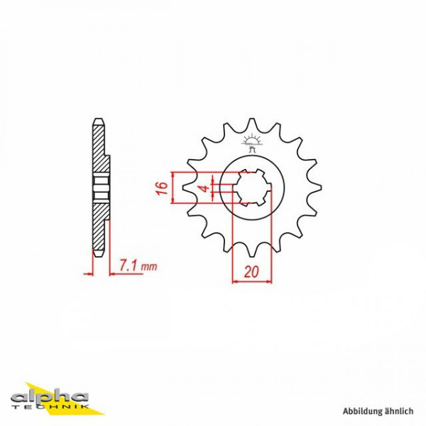 Ritzel 12 Zähne Teilung 420 passend für Suzuki TS50XK SA11C