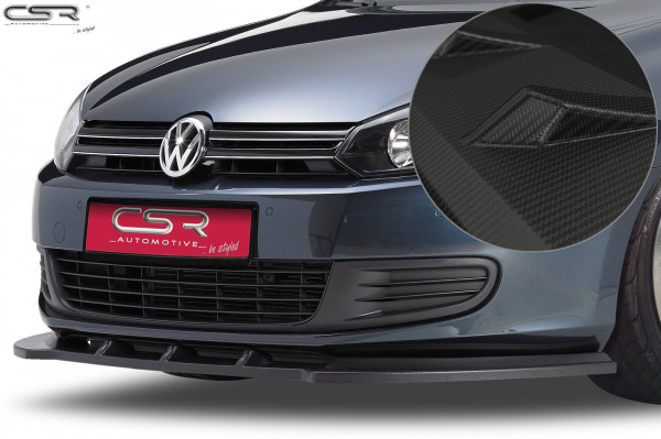 Cup-Spoilerlippe mit ABE für VW Golf 6 CSL035-M Carbon Look Matt