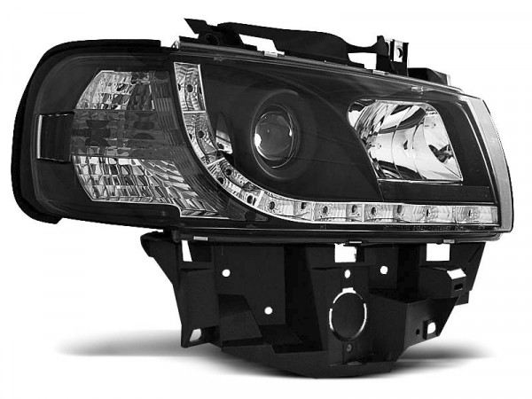 Scheinwerfer Tageslicht schwarz passend für VW T4 08.96-03.03 Bus