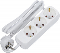 Steckdosenleiste 3-fach mit 1,4 m Kabel und IP20 Schutzart Steckdosenleiste 3-fach mit 1,4 m Kabel und IP20 Schutzart