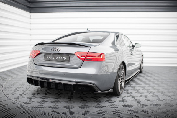 Diffusor Heck Ansatz Für Audi A5 S-Line Coupe 8T Facelift (Einseitige Doppelauspuffversion)