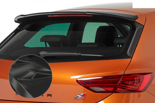 Heckflügel mit ABE für Seat Leon 3 (Typ 5F) Cupra HF646 Schwarz Strukturiert