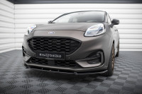Front Ansatz V.1 Für Ford Puma ST-Line Mk1 Schwarz Hochglanz