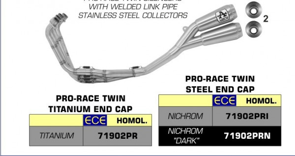 Arrow Pro-Race Edelstahl Schwarz Honda CBR 650 R 2019-2023-CB 650 R 2019-2023