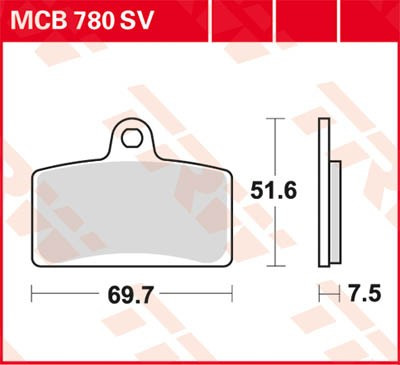 Scheibenbremsbeläge MCB780SV