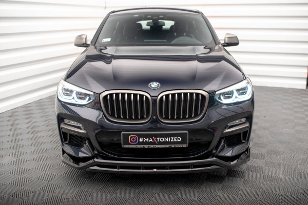 Front Ansatz V.2 Für BMW X4 M-Paket G02 Schwarz Hochglanz