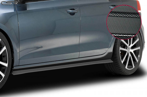 Seitenschweller für VW Golf 6 SS460-C Carbon Look Hochglanz