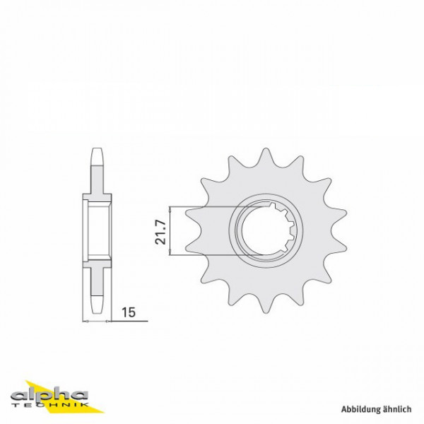 Ritzel 15 Zähne Teilung 525