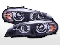 Daylight Scheinwerfer mit LED Standlicht schwarz passend für BMW X5 E70 2008-2013 Daylight Scheinwerfer mit LED Standlicht schwarz passend für BMW X5 E70 2008-2013