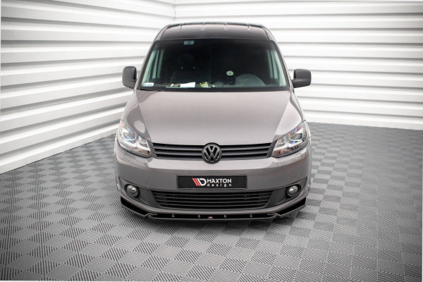 Front Ansatz Für VW Caddy Mk3 Facelift Schwarz Hochglanz