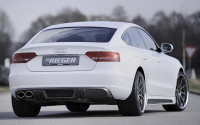 Rieger Seitenschweller links carbon look für Audi A5 S5 (B8/B81) Sportback 06.07-07.11 (bis Facelif Ausführung: Schwarz matt