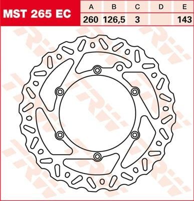 Bremsscheibe starr MST265EC