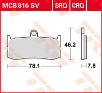 TRW Scheibenbremsbeläge MCB816SV passend für Triumph Daytona 675 TRW Scheibenbremsbeläge MCB816SV passend für Triumph Daytona 675