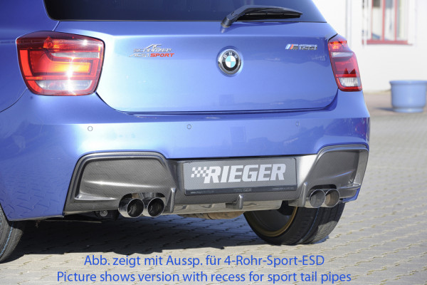 Rieger Heckeinsatz carbon look für BMW 1er F21 (1K2) Lim. / 2-tür. 09.12-03.2015 (bis Facelift)