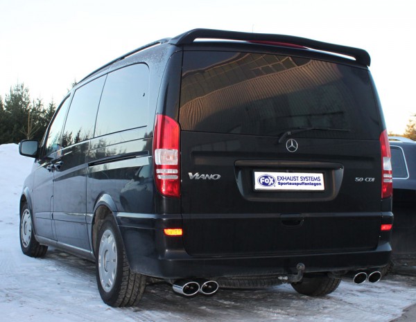 Mercedes Vito/ Viano - W639 (nicht Compact) Endschalldämpfer quer Ausgang rechts/links - 2x115x85 T