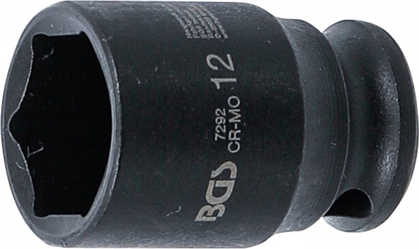 BGS Kraft-Steckschlüssel-Einsatz Sechskant 1/4 Zoll SW 12 mm