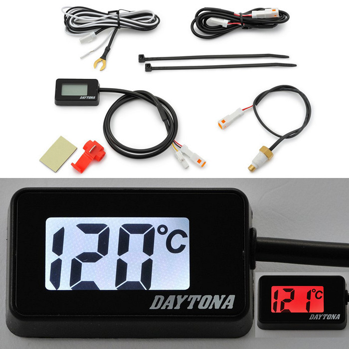 Kampre Motorrad Thermometer LCD Digitales Wassertemperatur Adapter