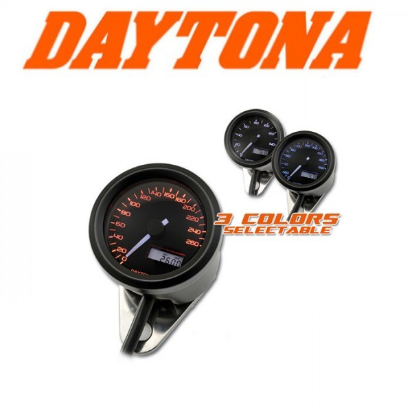 Daytona Velona Tachometer schwarz Ø48mm bis 260 km/h