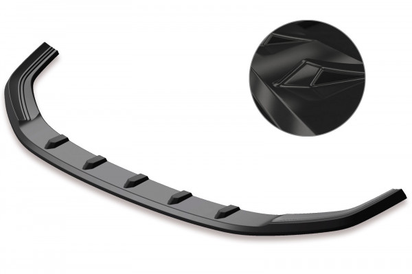 Cup-Spoilerlippe mit ABE für VW Polo VI 2G (Typ AW) GTI / R-Line CSL425 Schwarz Strukturiert