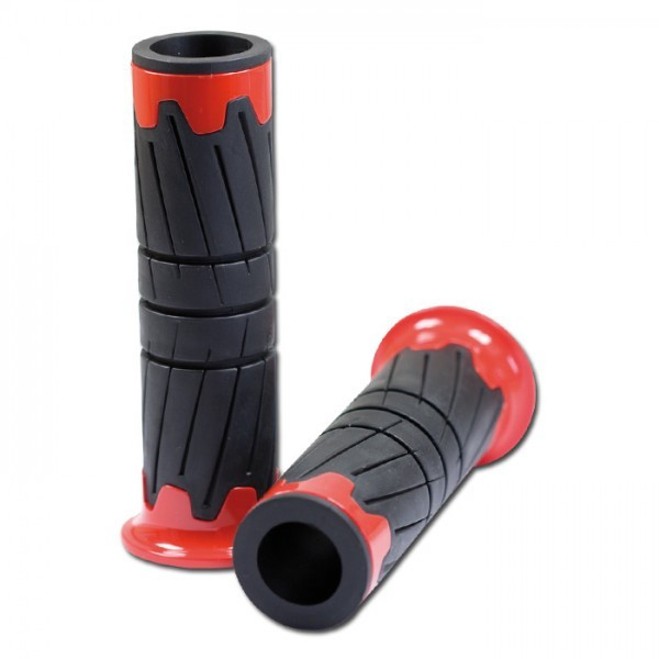 ABS/Gummi-Griffe "Glossy" 125mm offen rot 22mm