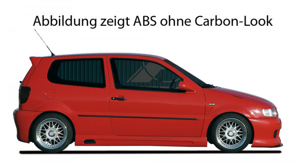 Rieger Seitenschweller links carbon look für VW Polo 4 (6N) 5-tür. 10.94-01