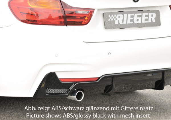 Rieger Heckeinsatz matt schwarz für BMW 4er F32 (3C) Coupé (3-tür.) 11.12-06.15 (bis Facelift)