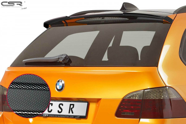 Heckflügel mit ABE für BMW 5er E61 Touring HF622-C Carbon Look Hochglanz