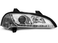 Scheinwerfer passend für Opel Tigra 09.94–12.00 Chrom LED Projektor Scheinwerfer passend für Opel Tigra 09.94–12.00 Chrom LED Projektor