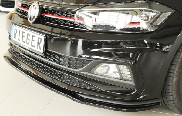 Rieger Spoilerschwert glanz schwarz für VW Polo (AW) GTI 5-tür. 06.17-05.21 (bis Facelift)