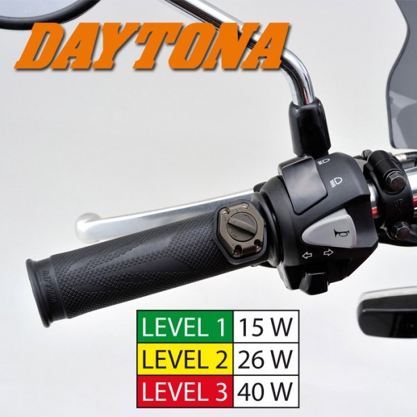 Heizgriffe "Daytona IV" | Motorräder | 7/8"-22 mm L 134 + R 124mm | 3 fach verstellbar | offen