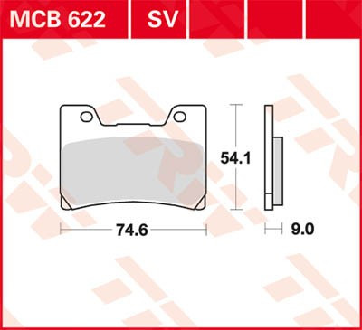 Scheibenbremsbeläge MCB622SV
