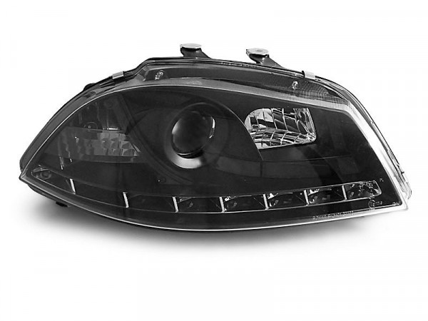 Scheinwerfer Tageslicht schwarz passend für Sitz Ibiza 6l 04.02-08